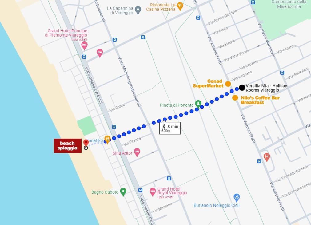 Versilia Mia - Beach At 8Min By Walk! New Rooms! Air Condition! 维亚雷焦 外观 照片